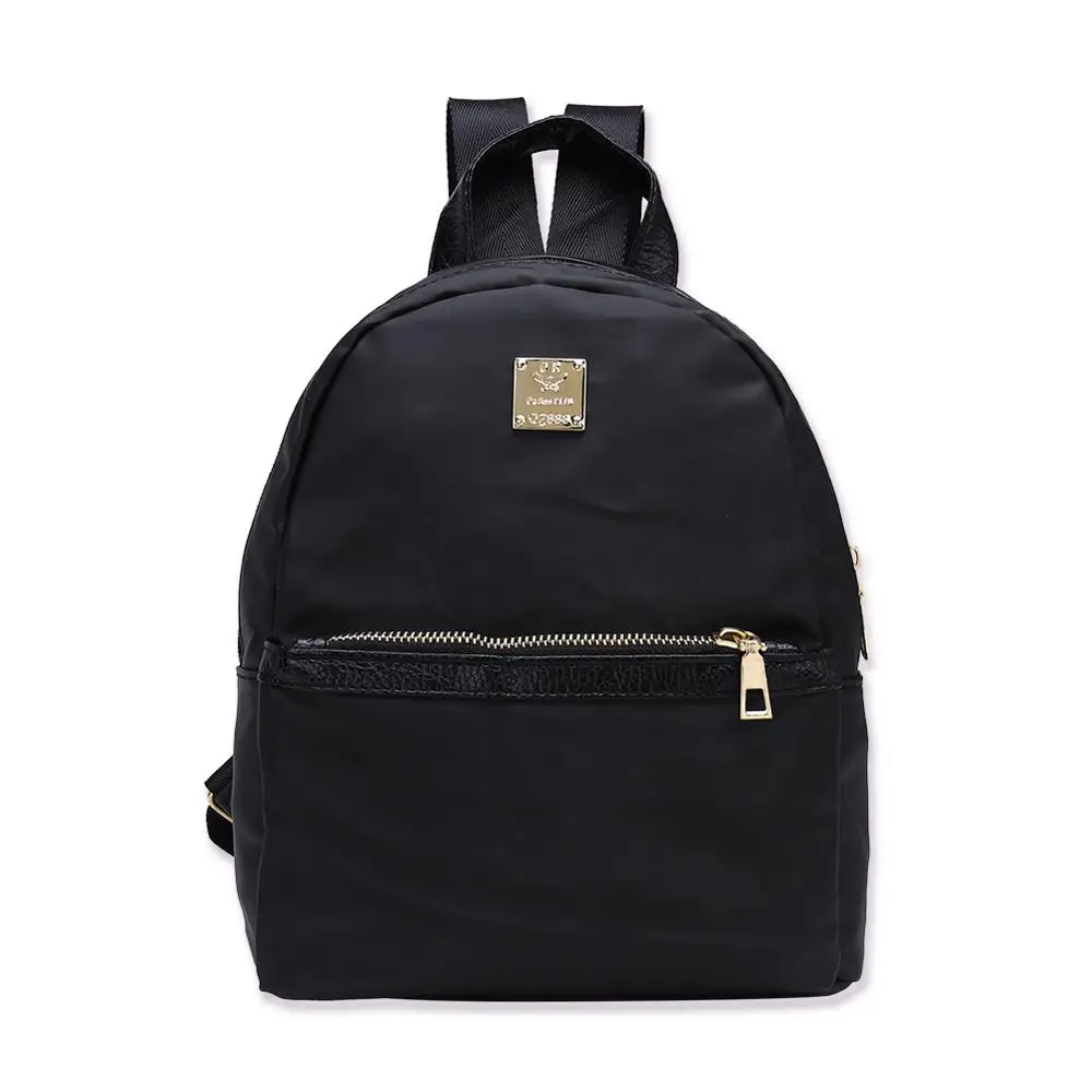 Casual Women Rucksack Rivet Backpack Black Women School Haversack High