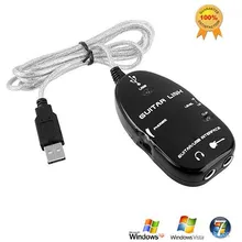 High Electric Guitar USB Interface Link Cable Guitar to USB Interface Link Audio Cable For MAC PC MP3 WAV Recording 120cm