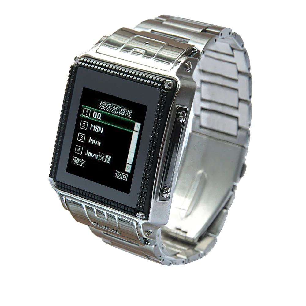 2018 smart watch mobile phone w818 quad band stainless steel ip67 waterproof gsm stainless steel thick band camera java mp34