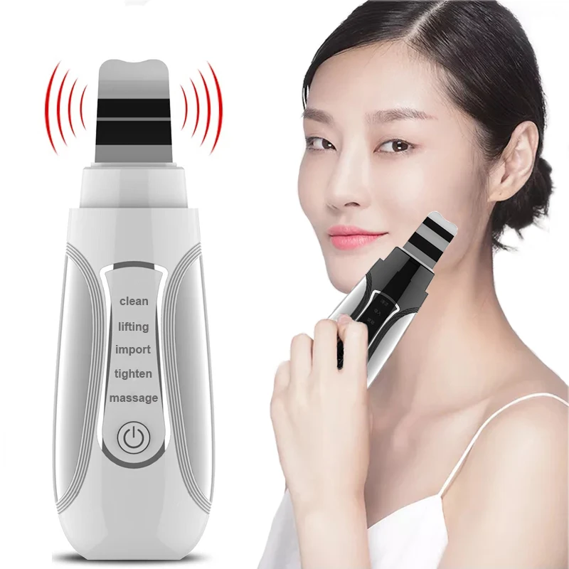 Ultrasonic Skin Scrubber Face Cleanser Blackhead Acne Removal Facial