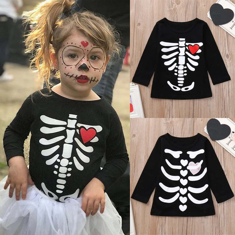 

Toddler Infants Baby Boys Girl Skeleton Print Tops Halloween Costume Stylish and fashion design Outfits Set autumn new style