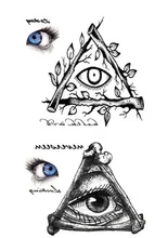 Body Art Beauty Makeup Pink Sexy Triangle Eyes Tattoo 34D Waterproof Temporary Tattoo Stickers Sexy