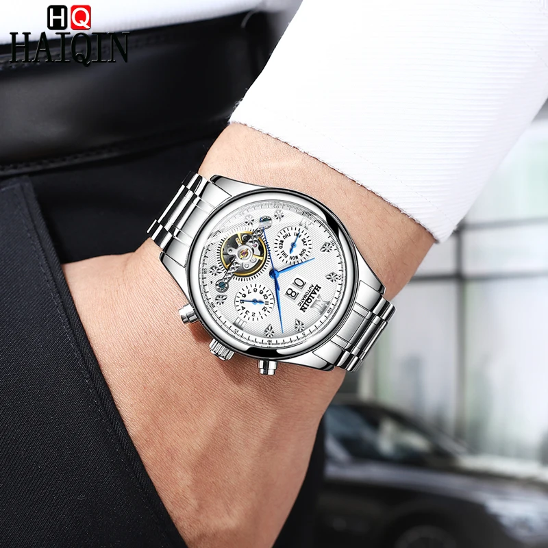 2019 HAIQIN التلقائي الميكانيكية الرجال الساعات تجارية (سابقا) ووتش للرجال الصلب كاملة العسكرية للماء الرياح توربيون الأسبوع ساعة 2019 HAIQIN التلقائي الميكانيكية الرجال الساعات تجارية (سابقا) ووتش للرجال الصلب كاملة العسكرية للماء الرياح توربيون الأسبوع ساعة