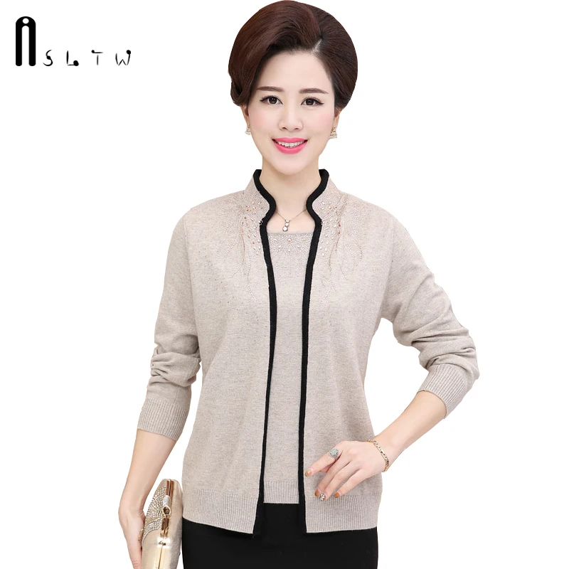 

ASLTW Fake Two Women's Sweater Fashion Autumn High Quality Turtleneck Pullover Plus Size Cashmere Sweater Women