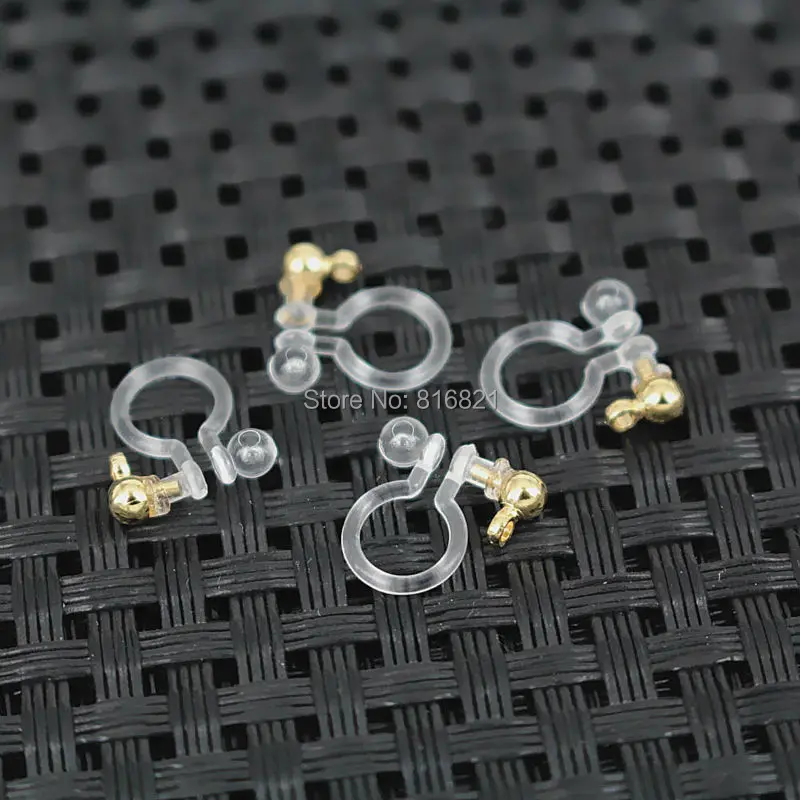 Stainless Steel Clip Back Invisible On Earrings Findings Stainless Steel Clip Back Invisible On Earrings Findings Plastic Resin Clear U Shape Non