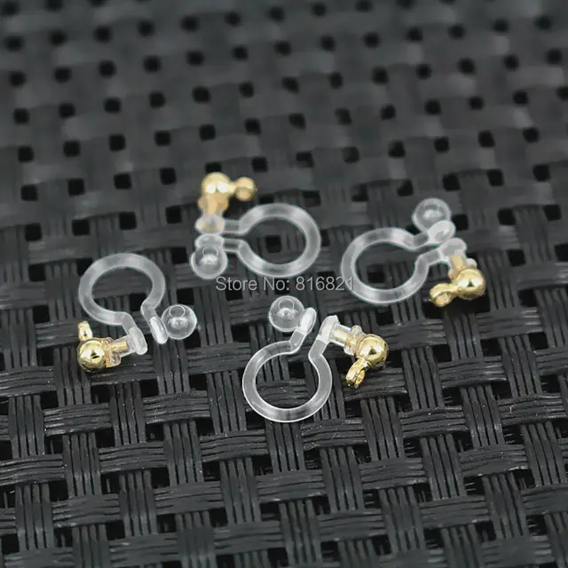 Aliexpress Stainless Steel Clip Back Invisible On Stainless Steel Clip Back Invisible On Earrings Findings Plastic Resin Clear U Shape Non