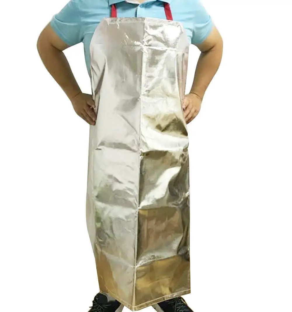 

Aluminized Flame Resistant Apron Safety Work Heat Resistant Industrial Welding Apron Cooking BBQ Apron
