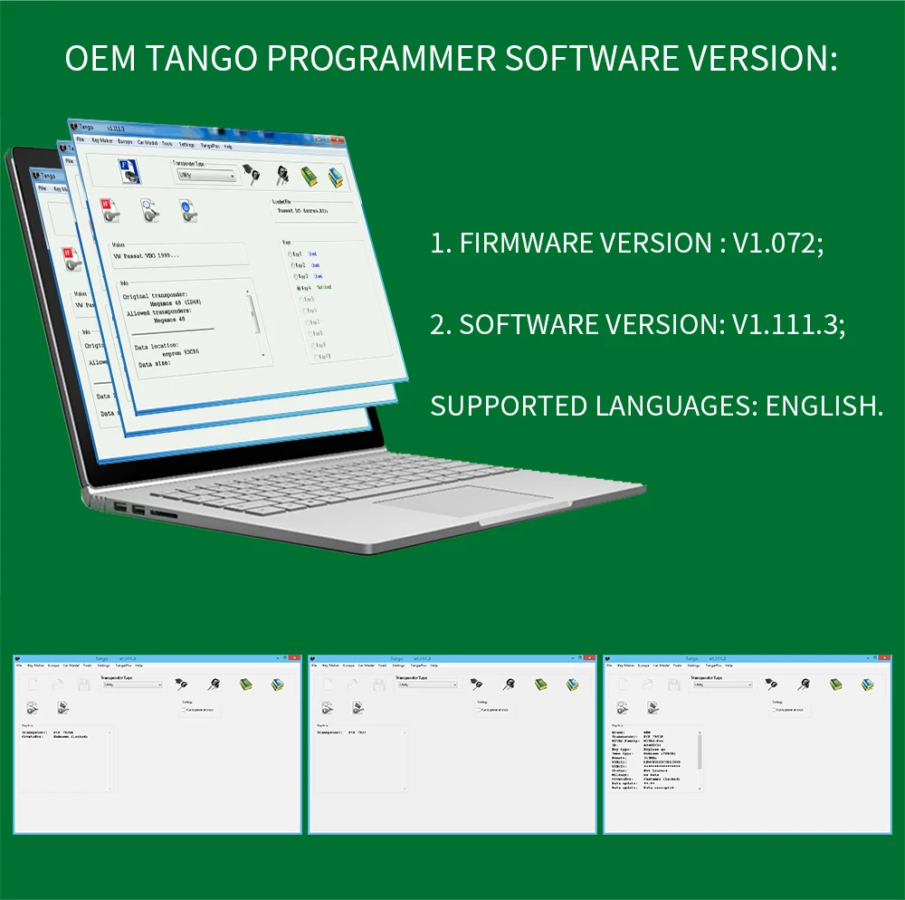 ZOLIZDA программист для ключей Tango поколение OEM Tango V1.111.13 транспондер программист полная версия OEM программист для ключей Tango