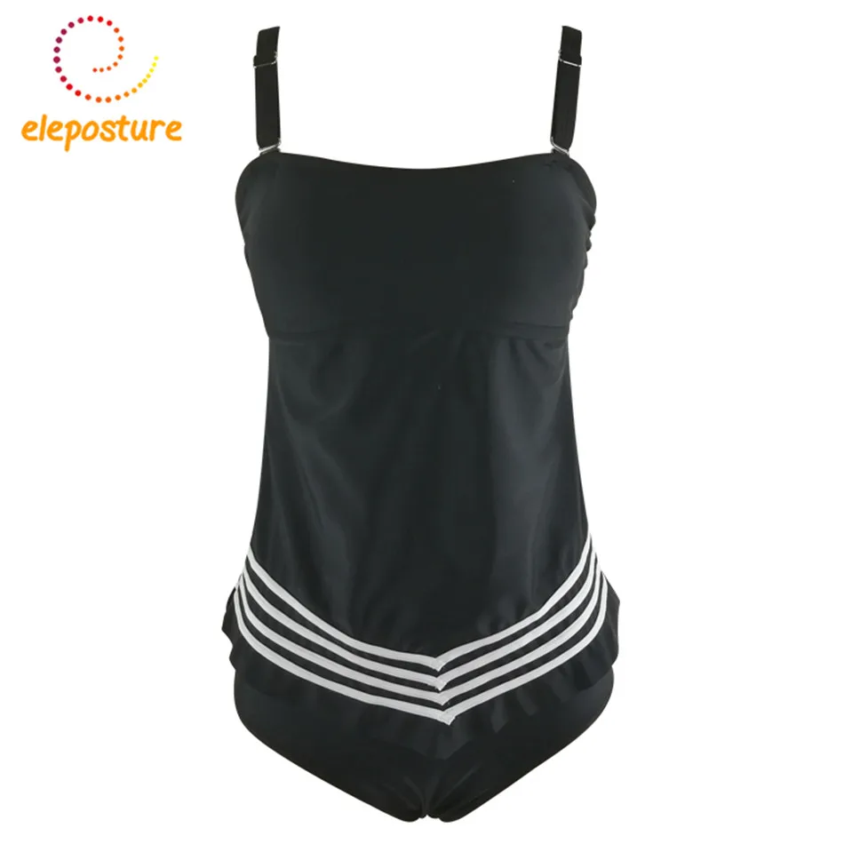 Striped Tankini Swimwear Women Swimsuit 2017 Retro Bikini Set High Waisted Bathing Suits Black Beach Wear Plus Size Swimwear XXL plus-size-black-swimsuit : image Striped Tankini Swimwear Women Swimsuit 2017 Retro Bikini Set High Waisted Bathing Suits Black Beach Wear Plus Size Swimwear XXL plus-size-black-swimsuit
