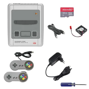 

Raspberry Pi 3 Model B+ Retroflag SUPERPI Case with USB Game Pad 5V 3A Power Adapter 32G SD Card Mini Cooling fan HDMI Cable