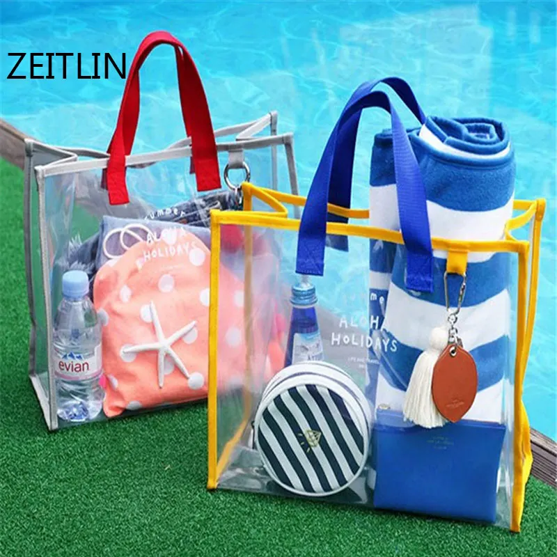 

ZEITLIN New summer Korean Shoulder Bag big Handbag fashion bags women Transparent Beach bag bolsos mujer de marca famosa T1337