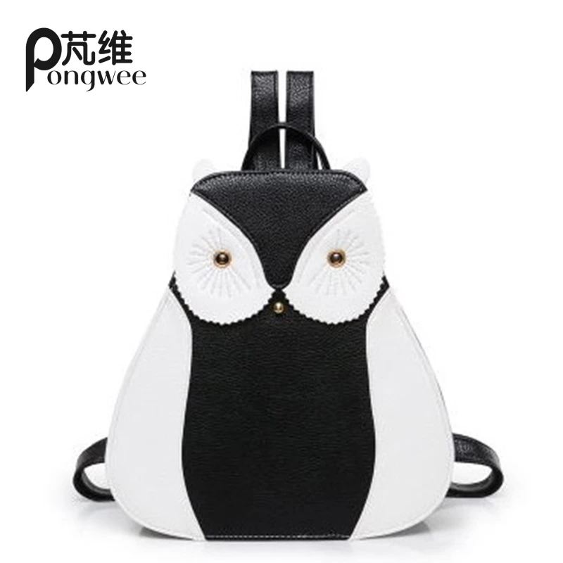 

PONGWEE 2017 Waterproof School Bags 3D Penguin Girls Boys Animals Backpack Kids Children Cartoon School Bag Baby Backpack