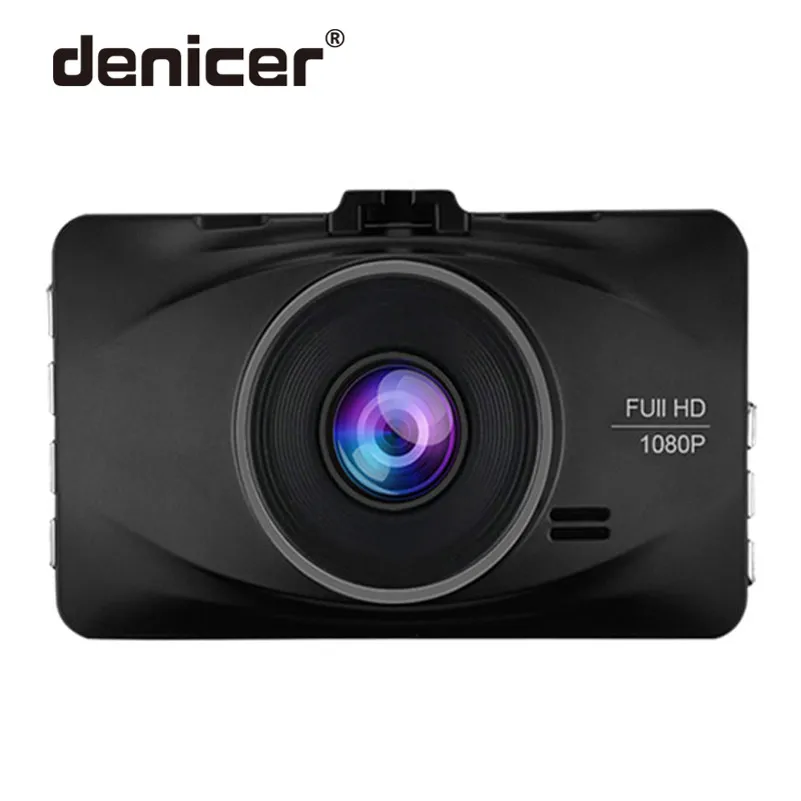 Denicer MD20L Двойной объектив Автомобильный видеорегистратор Камера Full HD 1080P видео Регистраторы 3 дюймов Экран автомобиль металлический корпус Регистратор - Название цвета: Black