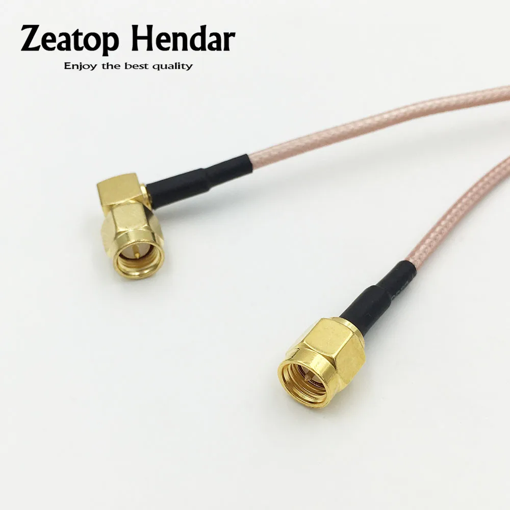 

1Pcs SMA Male Right Angle Plug to SMA Male Jack RF Coaxial Connector RG316 Coax Cable Jumper Pigtail 10CM 15CM 20CM