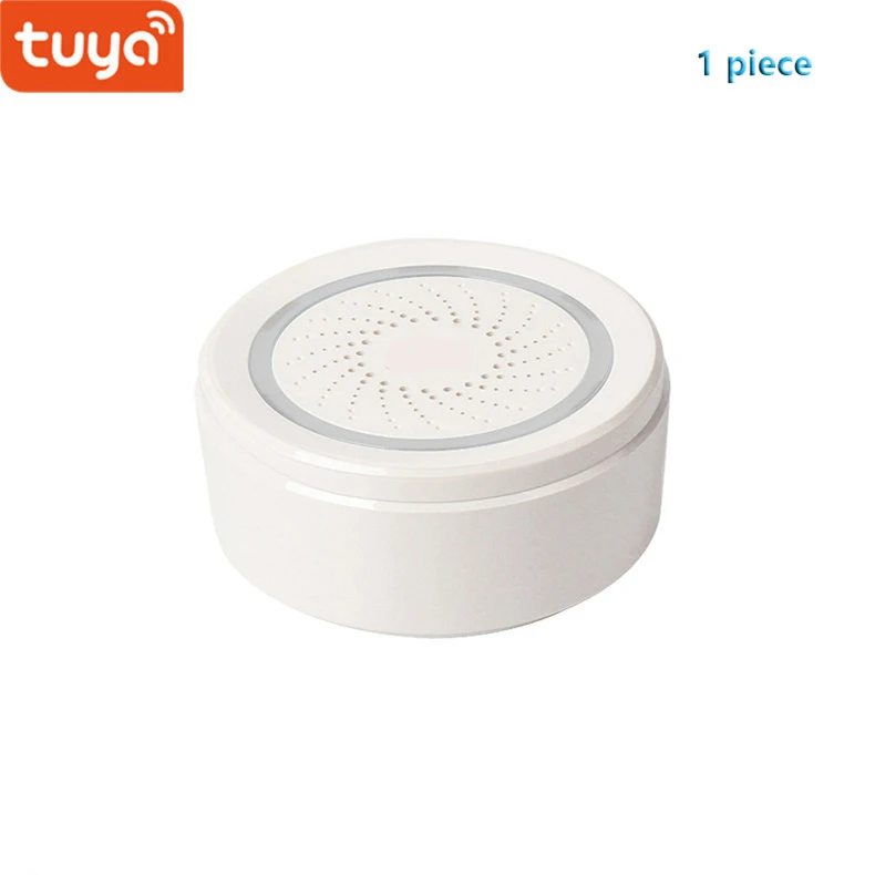 Tuyasmart домашняя охранная wifi сирена издает звук и светильник, когда triggere бесплатное приложение Совместимо с Alexa и googlel home - Комплект: 1 piece