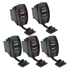 Universal Waterproof Motorcycle Car Dual USB Port Charger Socket Plug usb car cargador movil coche cigarette light