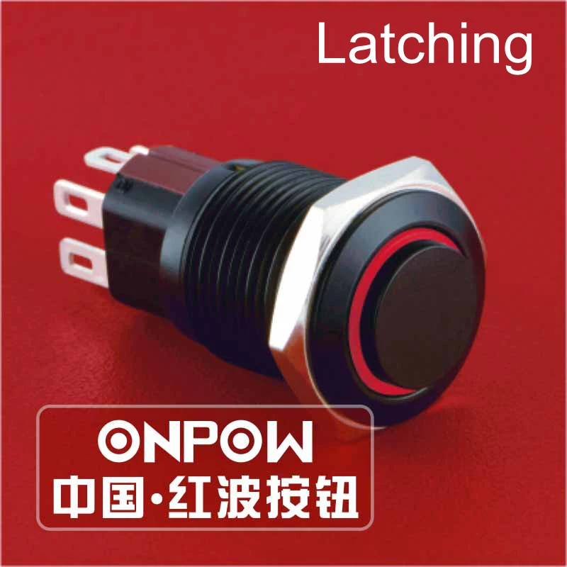 ONPOW 16 мм высокая круглая IP65 фиксация 6 в 12 В 24 кольцесветодиодный светодиодная