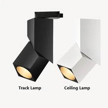 85-265Vac вход CREE COB квадратный корпус вращающийся потолочный поверхностный монтаж, трек точечная лампа для музея, живопись, фоновый свет