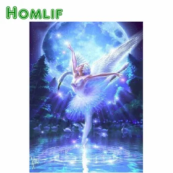 

HOMLIF 5d diamond painting Ballet Dancer cross stitch picture of rhinestones painting crafts sets for embroidery kits Home Art