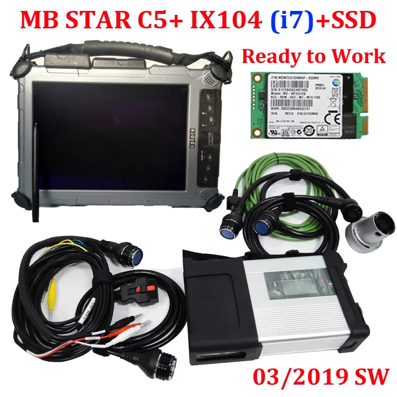 

Best MB STAR C5 SD Connect Compact 5 Xplore IX104 i7 Tablet with V2019.09 SSD MB SD C5 Car Diagnostic Scan Tool
