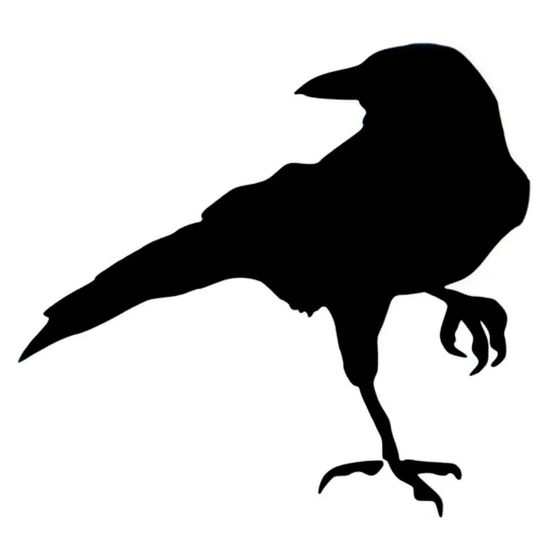 

13x12CM Raven Creative Vinyl Car Sticker Decor Decal Black/Silver Car-styling c1-6601