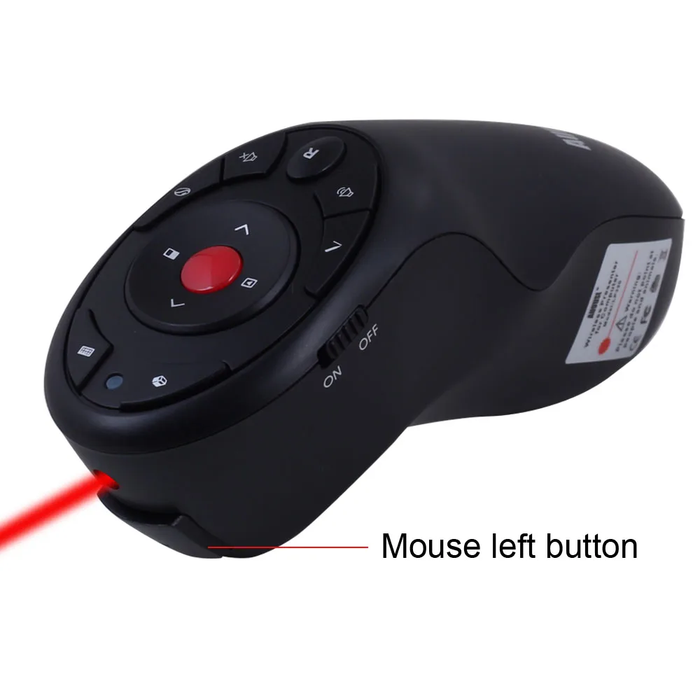 

Hot USB Wireless Presenter with Air Mouse and Red Laser Pointer RF PC Slide Clicker Remote Control for PowerPoint Presentation