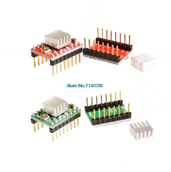 

5pcs/lot Reprap Stepper Driver A4988 Stepper Motor Driver Module with Heatsink