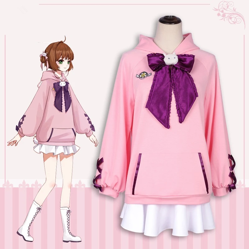Аниме карточка Captor Sakura Kinomoto Сакура Daidouji Tomoyo красивая форма Косплей Костюм
