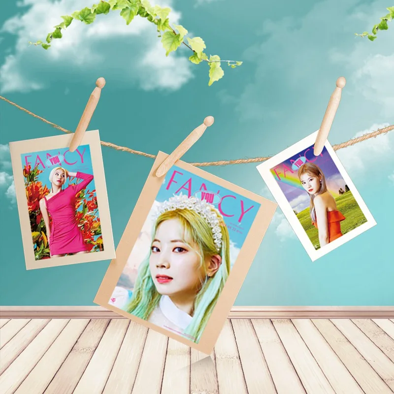 

10 Pcs/Set KPOP TWICE Fancy You Album Sticky Crystal Photo Card Photograph Card Sticker Poster