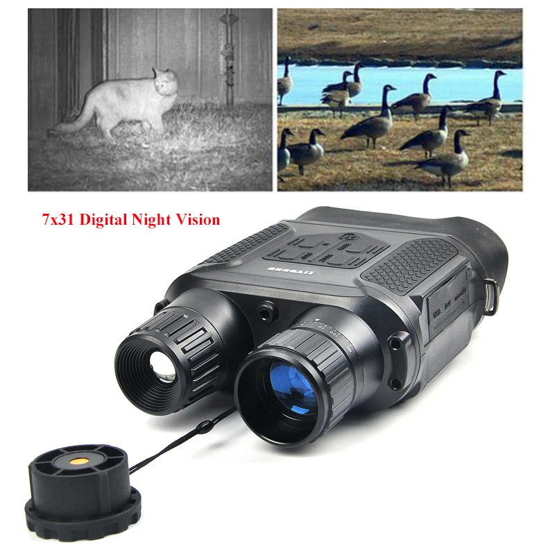 

Digital Night Vision Binocular for Hunting 7x31 with 2 inch TFT LCD HD Infrared IR Camera Camcorder 1300ft/400M Viewing Range