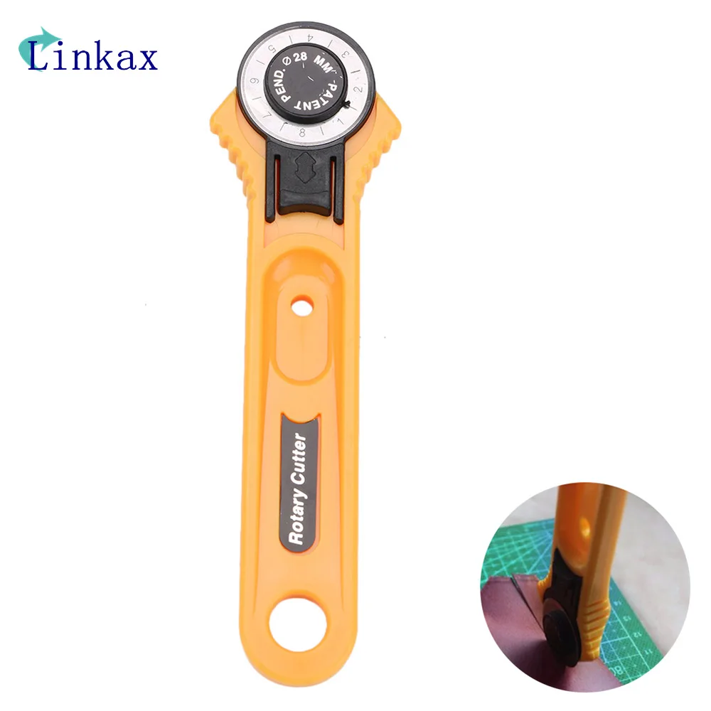 

28mm Circular Cut Yellow Rotary Cutter Blade Patchwork Fabric Leather Craft Sewing Tools