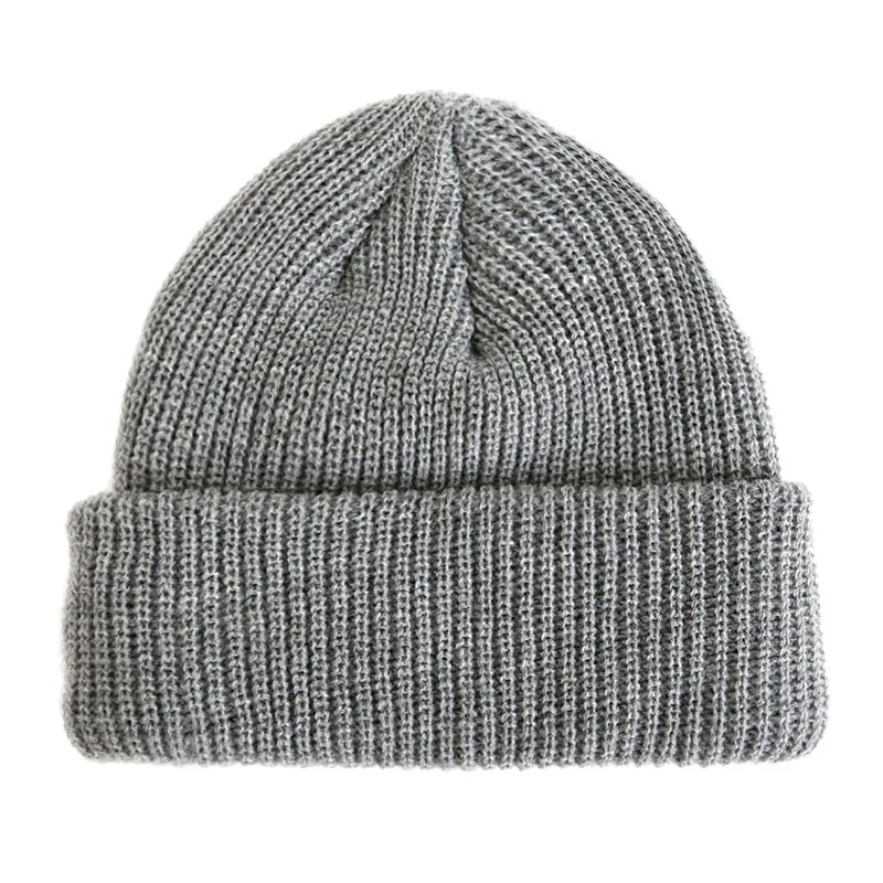 Вязаная шапка однотонные кепки для осени и зимы, Мужская короткая шапка, уличная теплая шапка с дыней, уличная шапка, женская шапка