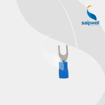 

1000pcs/lot Furcate Pre-Insulating Copper Terminal, 1.5~2.5mm Conductor Section,Bolt No #8 , Imax27A (SV2-4L)