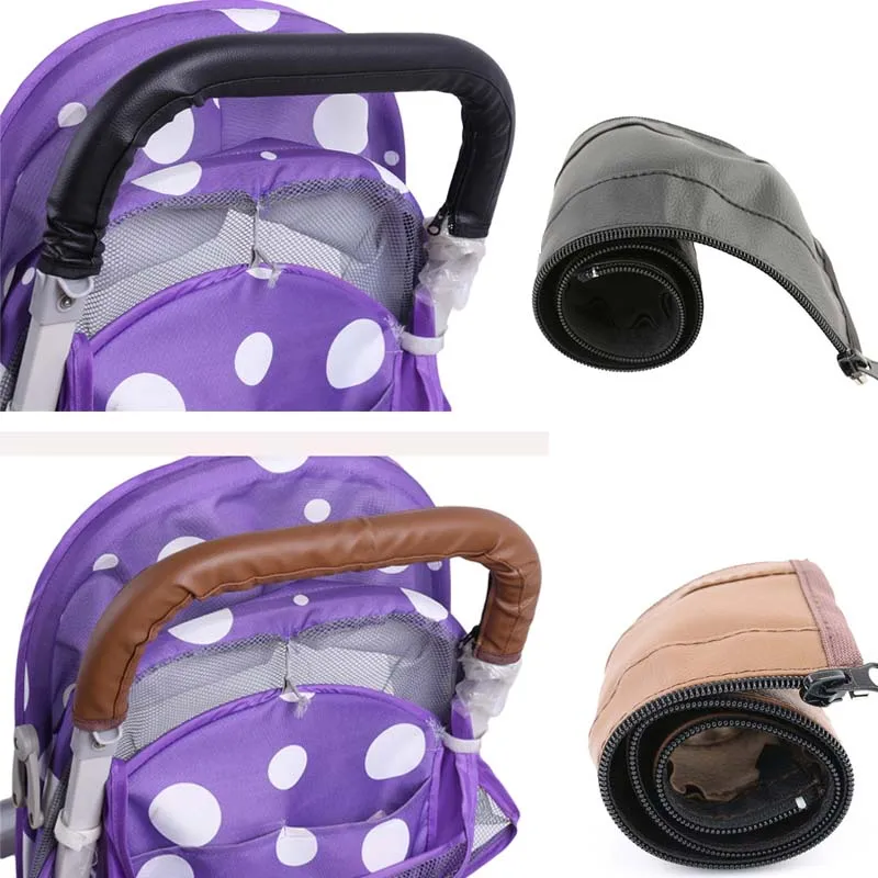 

Baby Stroller Armrest Cover Case PU Leather Protective Cover Handle Wheelchairs Foldable And Washable Stroller Accessories
