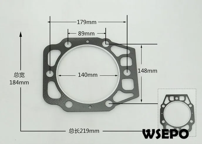 OEM КАЧЕСТВО! Цилиндрическая упаковка/прокладка головки блока цилиндров CF1130 4-тактный одиночный цилиндр с небольшой дизельный двигатель с водных охлаждением двигателя