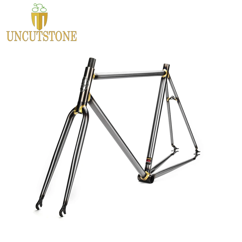 

fixed gear Bike frame 4130 Chrome molybdenum steel Copper plated frame DIY size 46cm 48cm 50 cm 52 cm 56cm 58cm 60cm 62cm