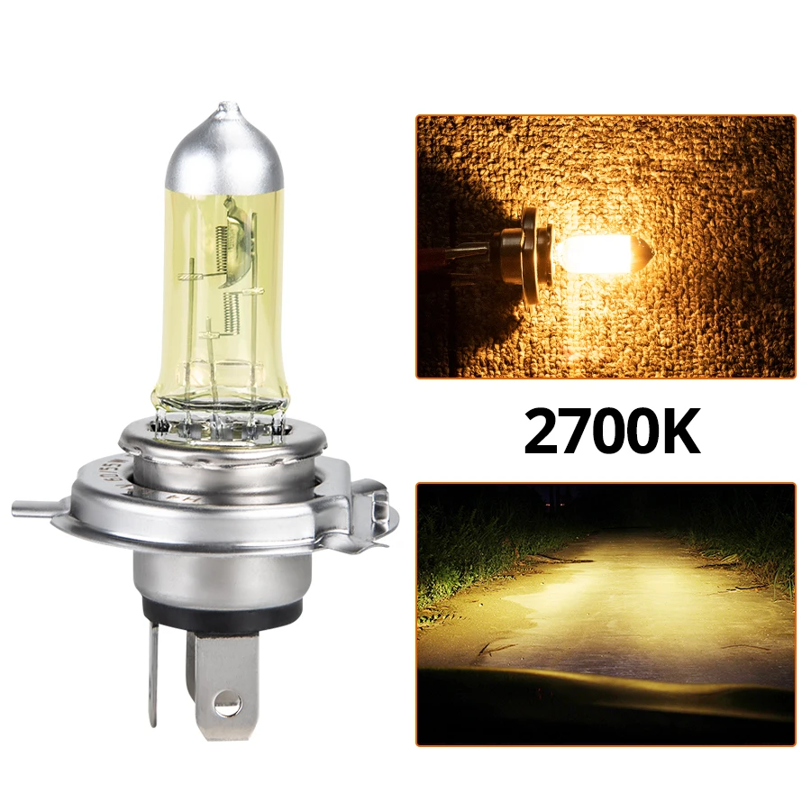 Foxcnsun 1 шт. супер белая галогенная лампа H4 H7 12 В 55 Вт 100 Вт 4300 К 2700 к 6500 к кварцевое стекло автомобильный головной светильник лампа мотоциклетный светильник