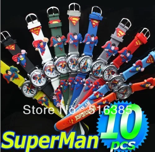 Prix pour Livraison gratuite montre Superman gros, Quartz enfants Cartoon 3D 10 pcs & Promotion enfants Prix pour Livraison gratuite montre Superman gros, Quartz enfants Cartoon 3D 10 pcs & Promotion enfants