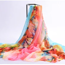 145x200 см супер мягкий шифон с рисунком искусственный шелковый шарф древний костюм платье юбка одежда ткань FG06