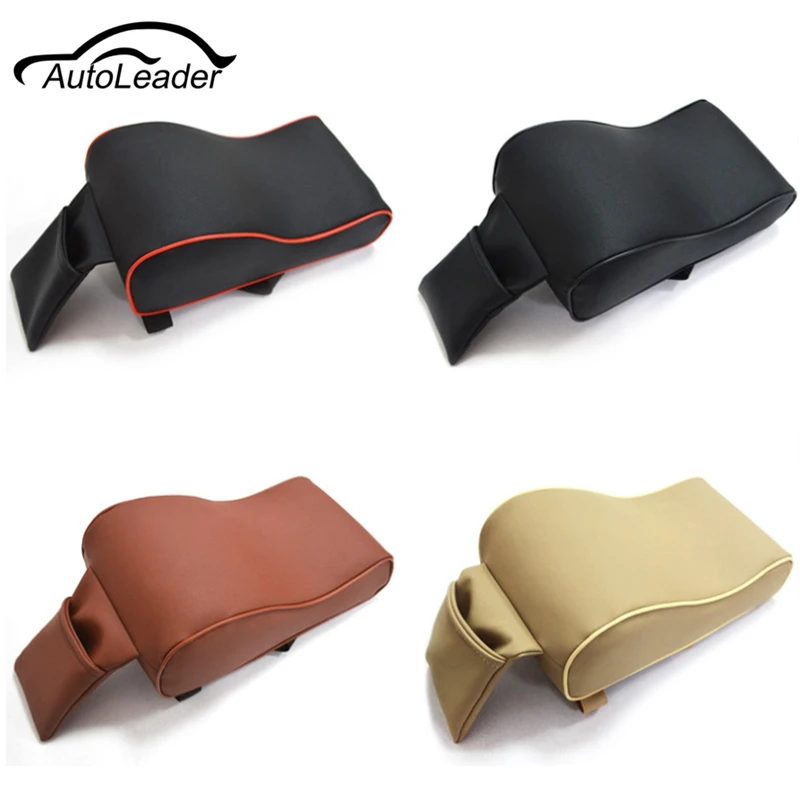 

Autoleader NEW PU Leather Car Center Box Armrest Cushion Console Soft Pad Cushion Cover Mat Memory Foam Rest Pillow Armrest