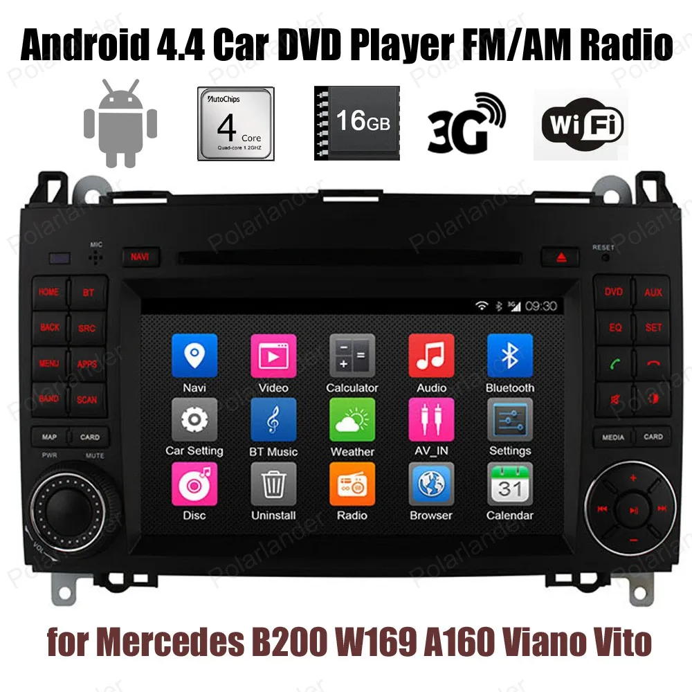1024*600 Android автомобильный DVD плеер с поддержкой BT 3G WiFi GPS DTV DVR DAB + TPMS для B/enz B200 W169 A160