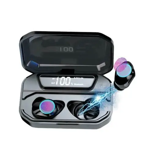 Bluetooth 5.0 Earphones True Wireless Headset Stereo Twins Earphone Built-In Microphone Smart Fingerprint Touch Headphone 3C25