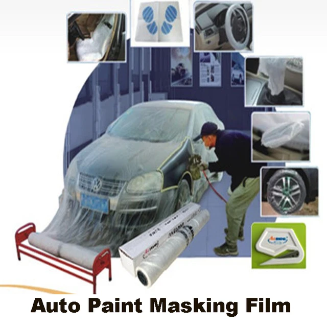 auto paint poly multi folded masking film car folding masking film for
