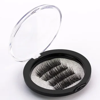 

Hot 3D Double Magnetic Eyelashes Magnet False Eyelashes Full Strip Magnetic Cilia Eyelash LashesHair Reusable Fake Eye Lashes