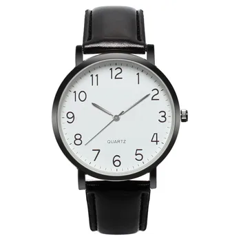 

2018 Unisex Simple Business Fashion Leather Strip Quartz Wrist Watch10.28