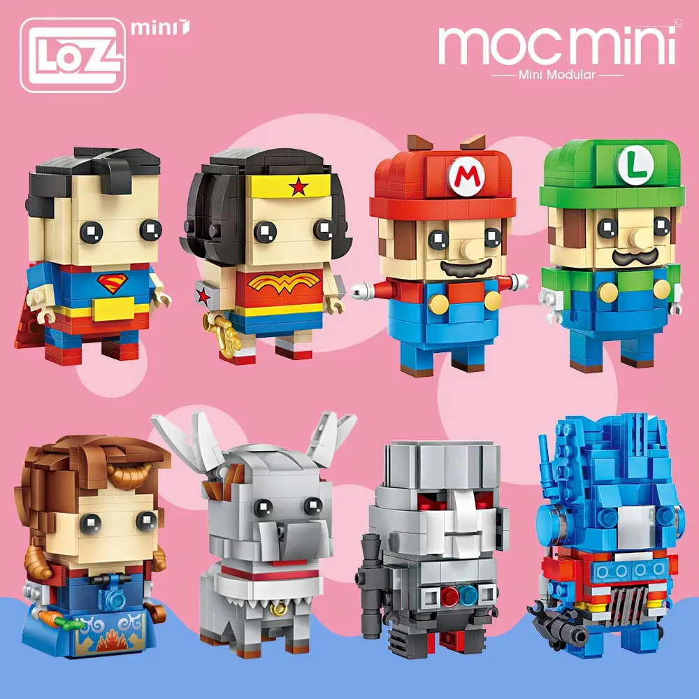 

LOZ Mini Blocks Assembly Toy Super Heroes Building Blocks Action Figures Kids Superhero Dolls Toys for Children Bricks 1701-1716