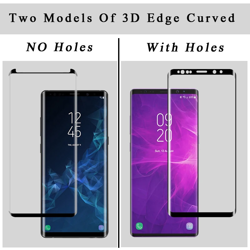 YIYONG 3D Edge изогнутое стекло для samsung Galaxy Note 9 8 Закаленное стекло-экран протектор для samsung S9 Plus S 9 Note9 стекло