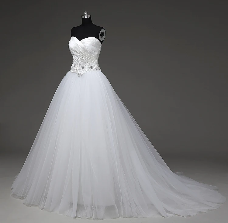 Vintage Sweetheart Tulle Princess Wedding Dress