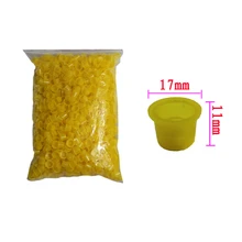 1000 шт Желтая Чашка чернил Средний 17 мм татуировки чернил чашки для игла для татуировочного пистолета Чернила Советы комплекты зажимов I270