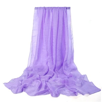 

LNRRABC Solid Color Soft Beach Cover Up Shawls And Scarves Spring Autumn Women Long Chiffon Scarfs Bufandas Mujer foulard femme